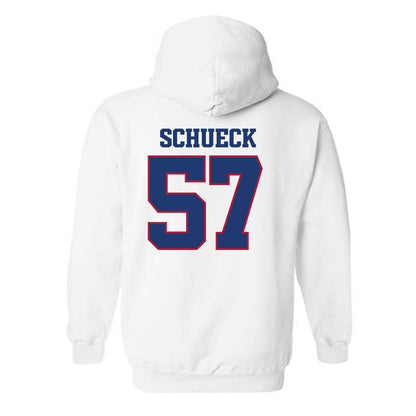 Arkansas - NCAA Football : Thomas Schueck - Classic Shersey Hooded Sweatshirt-1