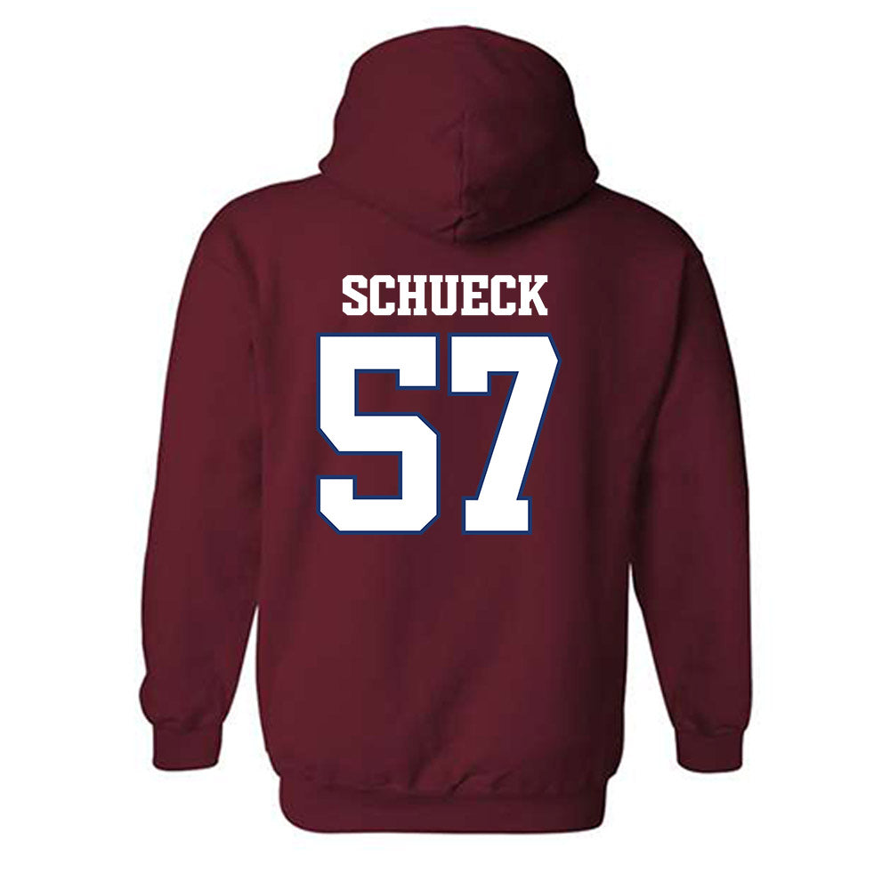 Arkansas - NCAA Football : Thomas Schueck - Classic Shersey Hooded Sweatshirt-1