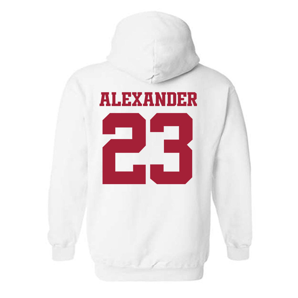Arkansas - NCAA Women's Volleyball : Aleki Alexander - 30th Anniversary v3 Hooded Sweatshirt-1