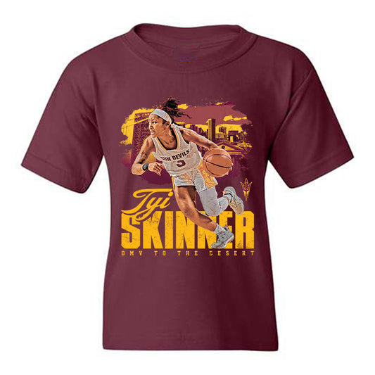 Arizona State - NCAA Women's Basketball : Tyi Skinner - Youth T-Shirt-0