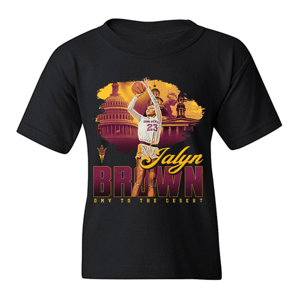 Arizona State - NCAA Women's Basketball : Jalyn Brown - Youth T-Shirt-0