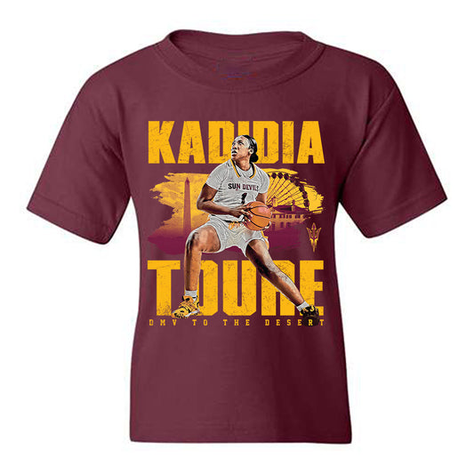 Arizona State - NCAA Women's Basketball : Kadidia Toure - Youth T-Shirt-0