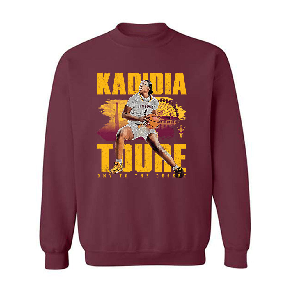 Arizona State - NCAA Women's Basketball : Kadidia Toure - Crewneck Sweatshirt-0