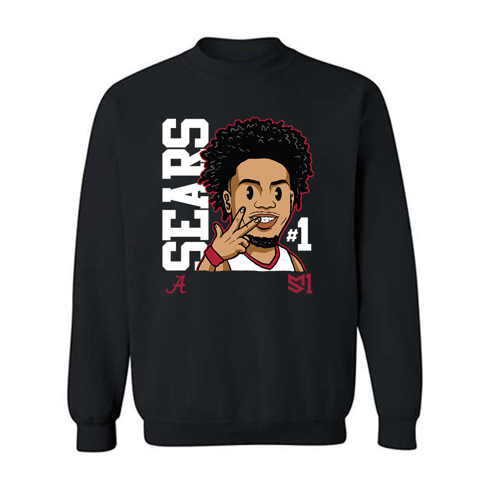 Alabama - NCAA Men's Basketball : Mark Sears - Individual Caricature Crewneck Sweatshirt-0