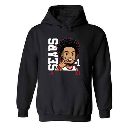 Alabama - NCAA Men's Basketball : Mark Sears - Individual Caricature Hooded Sweatshirt-0