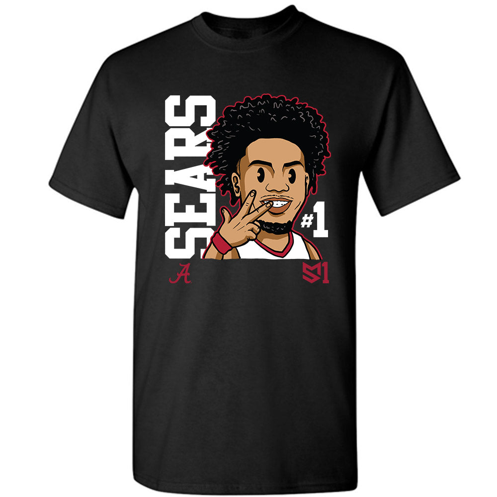 Alabama - NCAA Men's Basketball : Mark Sears - Individual Caricature T-Shirt-0