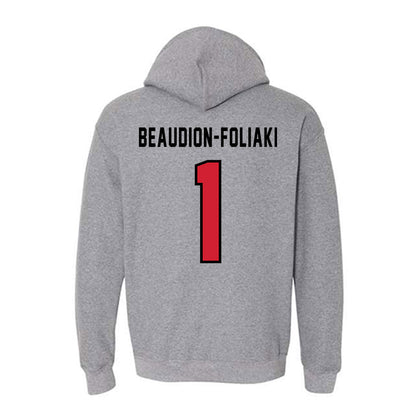 Northeastern - NCAA Women's Basketball : Kailee Beaudion-Foliaki - Classic Shersey Hooded Sweatshirt-1