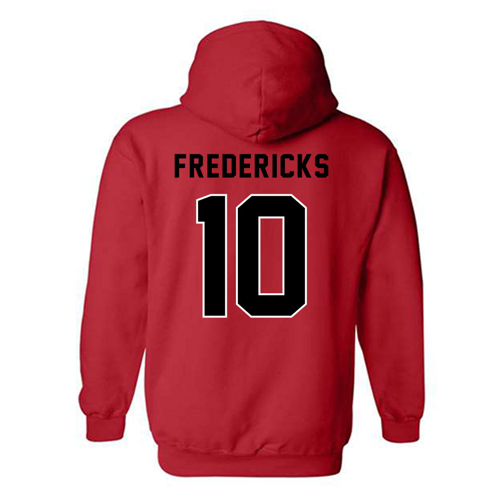 Northeastern - NCAA Men's Ice Hockey : Ethan Fredericks - Classic Shersey Hooded Sweatshirt-1