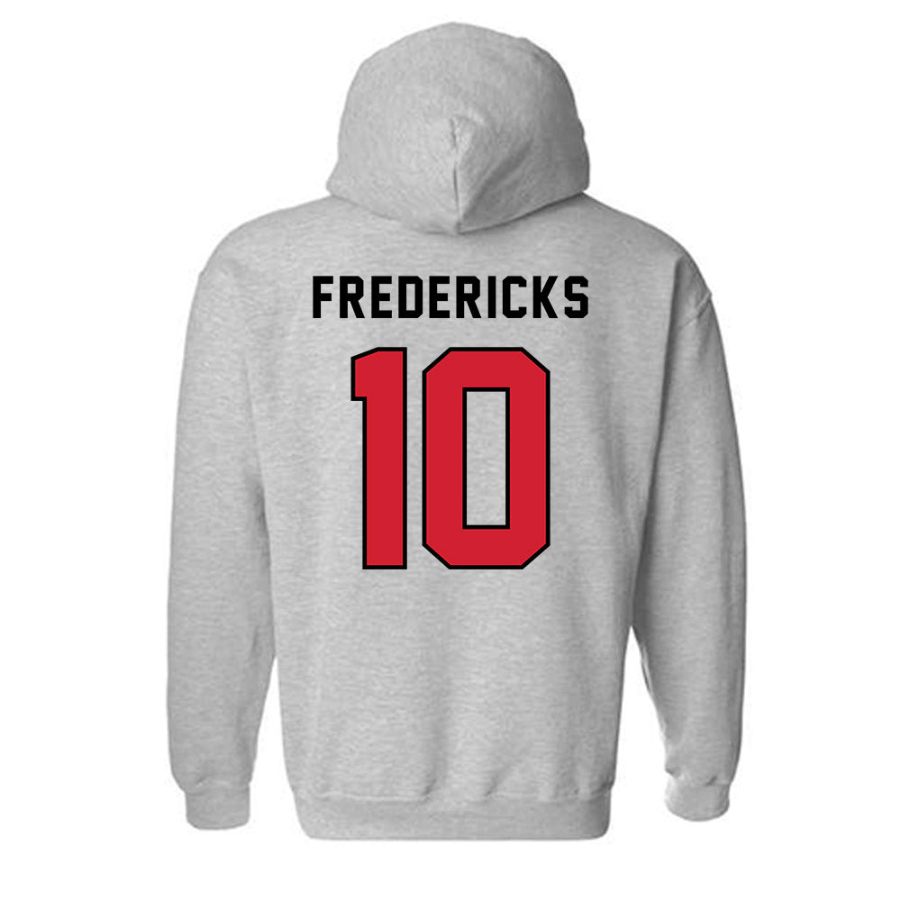 Northeastern - NCAA Men's Ice Hockey : Ethan Fredericks - Classic Shersey Hooded Sweatshirt-1