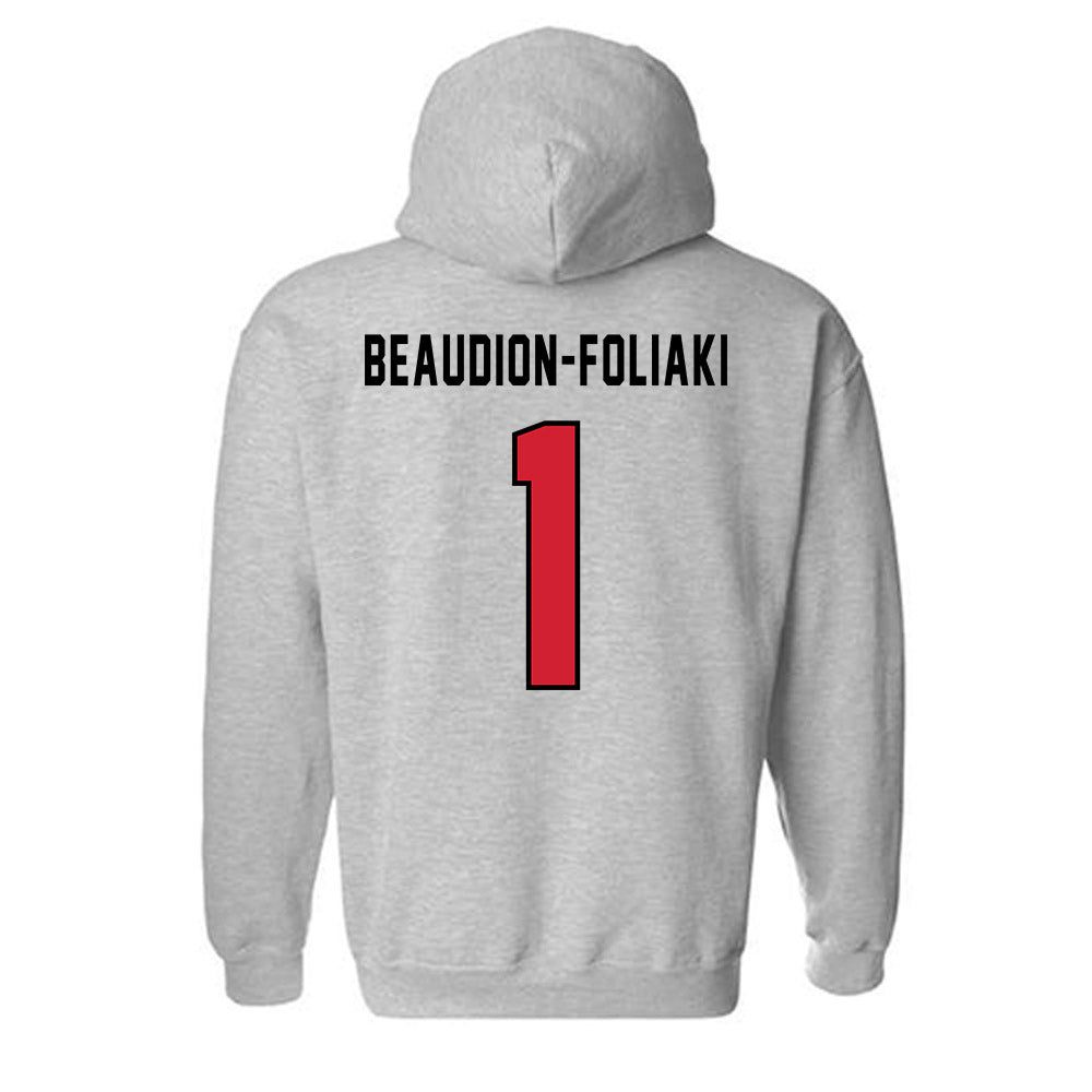 Northeastern - NCAA Women's Basketball : Kailee Beaudion-Foliaki - Classic Shersey Hooded Sweatshirt-1