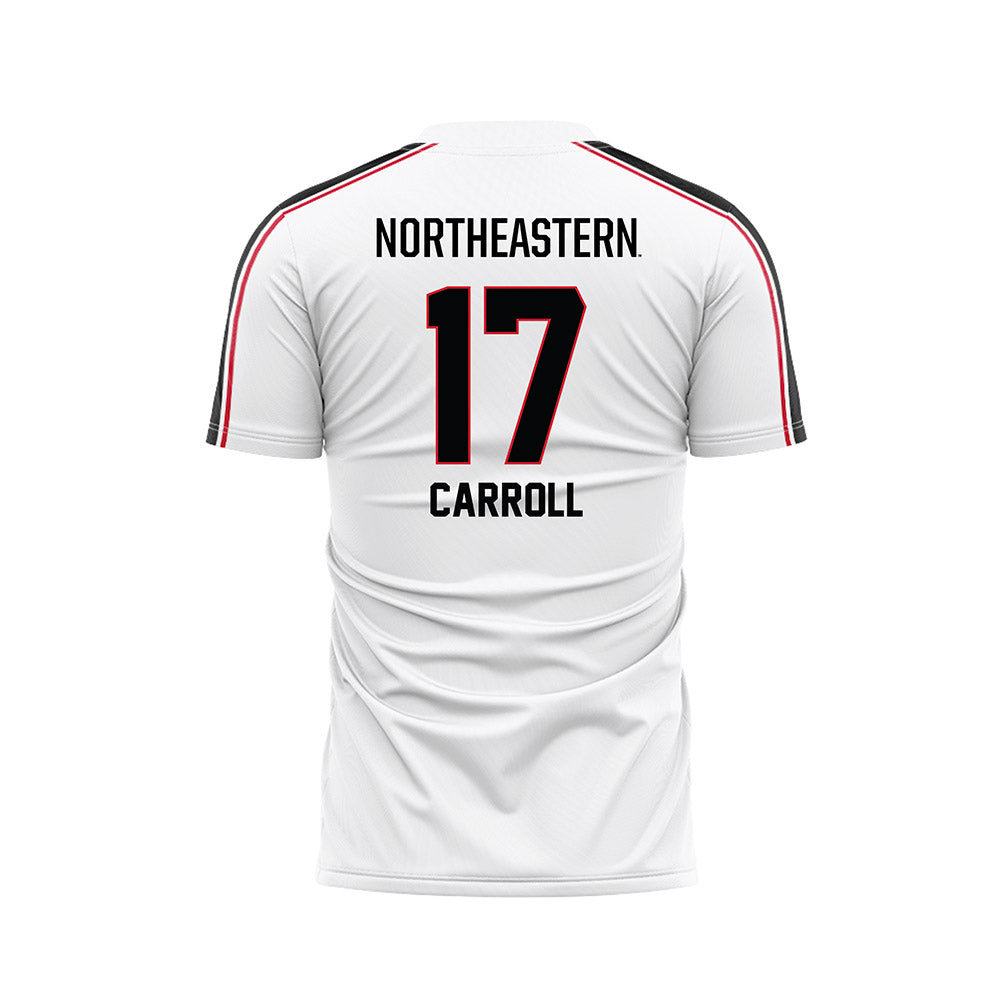 Northeastern - NCAA Men's Soccer : Asiah Carroll - White Soccer Jersey-1