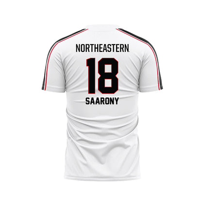 Northeastern - NCAA Men's Soccer : Shai Saarony - White Soccer Jersey-1