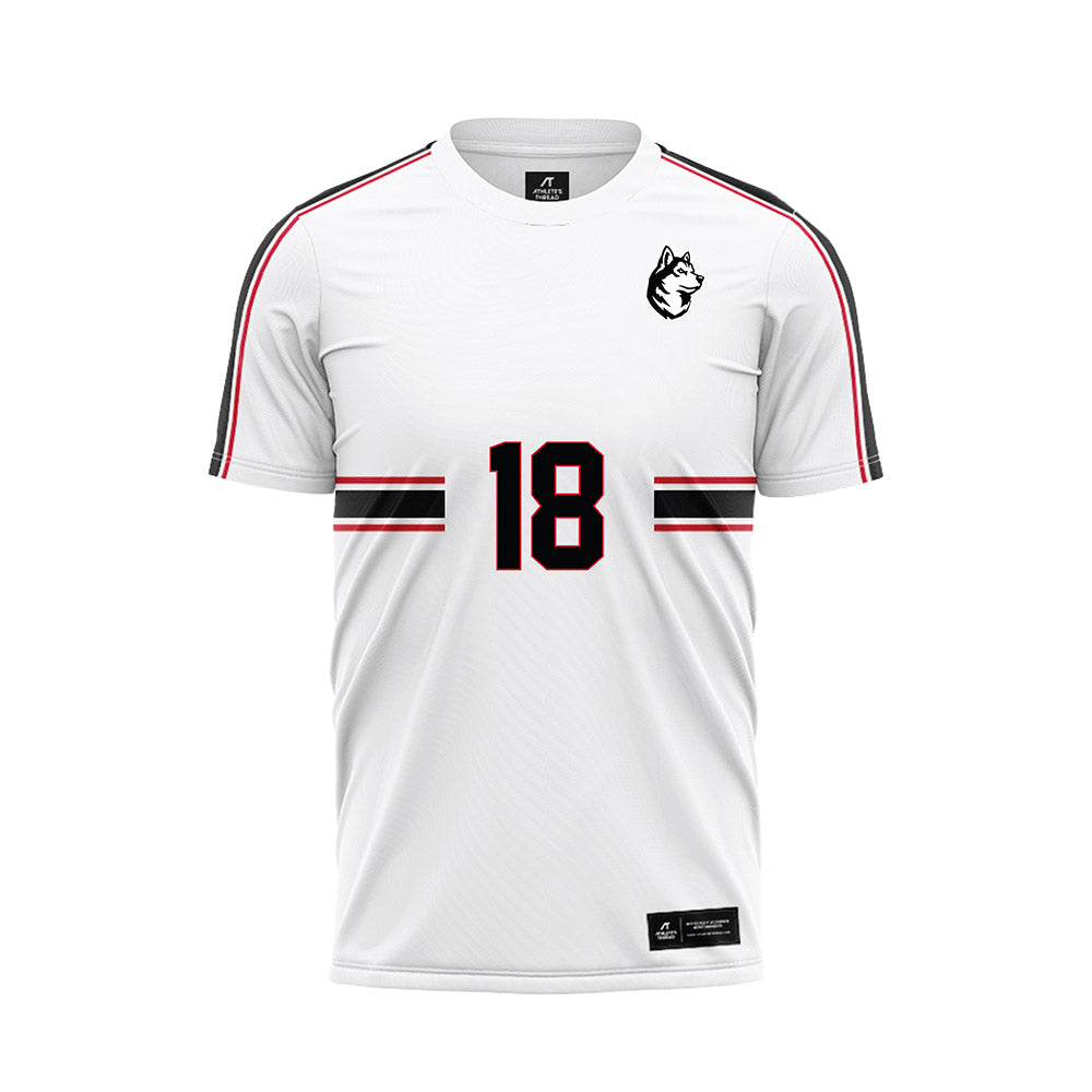 Northeastern - NCAA Men's Soccer : Shai Saarony - White Soccer Jersey-0