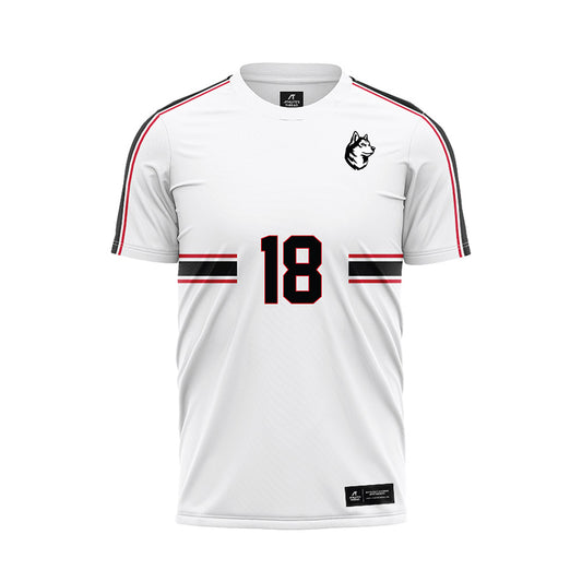 Northeastern - NCAA Men's Soccer : Shai Saarony - White Soccer Jersey-0