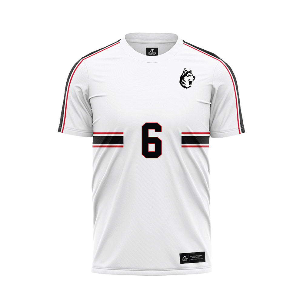 Northeastern - NCAA Men's Soccer : Jaden Prado - White Soccer Jersey-0