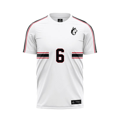 Northeastern - NCAA Men's Soccer : Jaden Prado - White Soccer Jersey-0