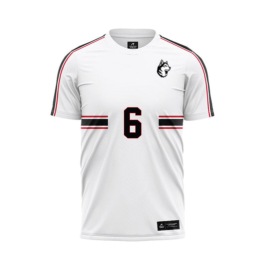 Northeastern - NCAA Men's Soccer : Jaden Prado - White Soccer Jersey-0
