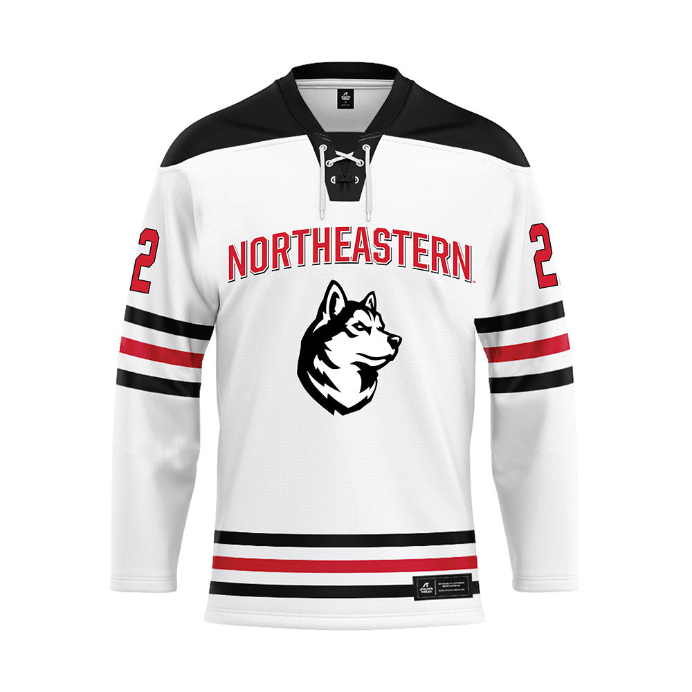 Northeastern - NCAA Women's Ice Hockey : Peyton Compton - White Hockey Jersey-0