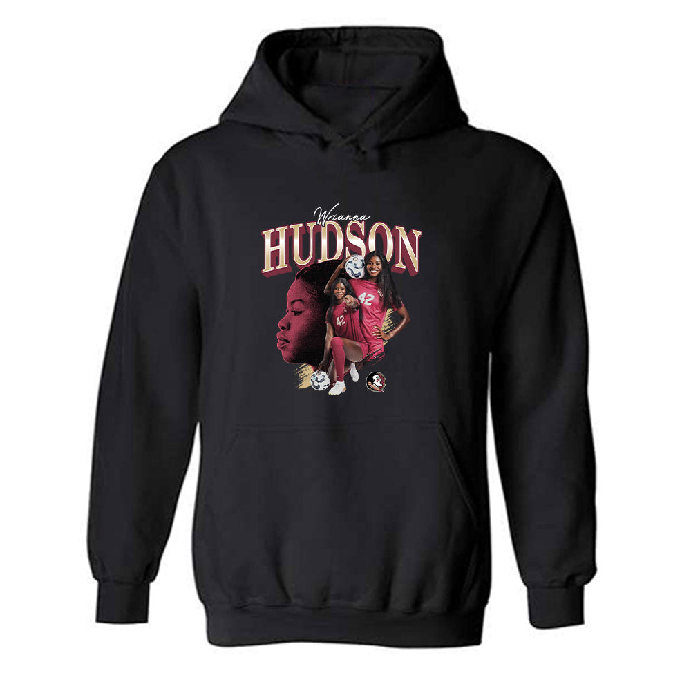 FSU - NCAA Women's Soccer : Wrianna Hudson - Player Collage Hooded Sweatshirt-0