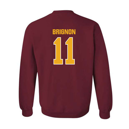 ULM - NCAA Baseball : Major Brignon - Classic Shersey Crewneck Sweatshirt-1