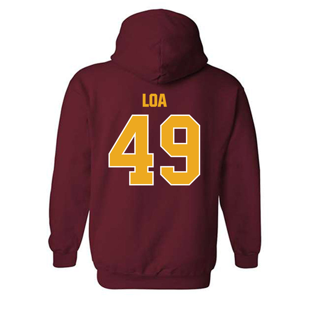 ULM - NCAA Football : Ziggy Loa - Classic Shersey Hooded Sweatshirt-1