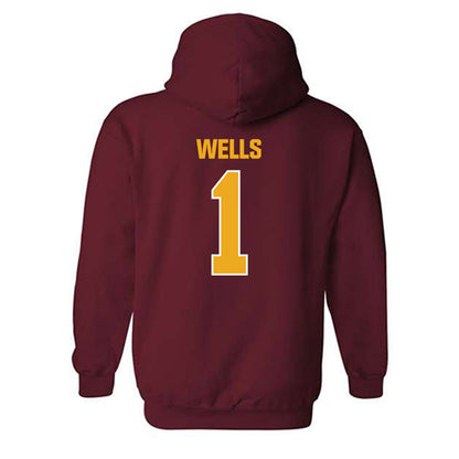 ULM - NCAA Football : Kevontay wells - Classic Shersey Hooded Sweatshirt-1