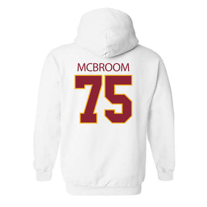 ULM - NCAA Football : Que McBroom - Classic Shersey Hooded Sweatshirt-1