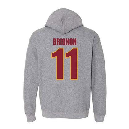 ULM - NCAA Baseball : Major Brignon - Classic Shersey Hooded Sweatshirt-1