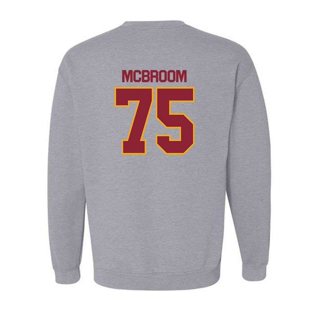 ULM - NCAA Football : Que McBroom - Classic Shersey Crewneck Sweatshirt-1