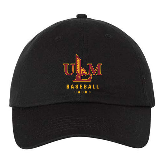 ULM - NCAA Baseball : Cash Dabbs - Dad Hat-0
