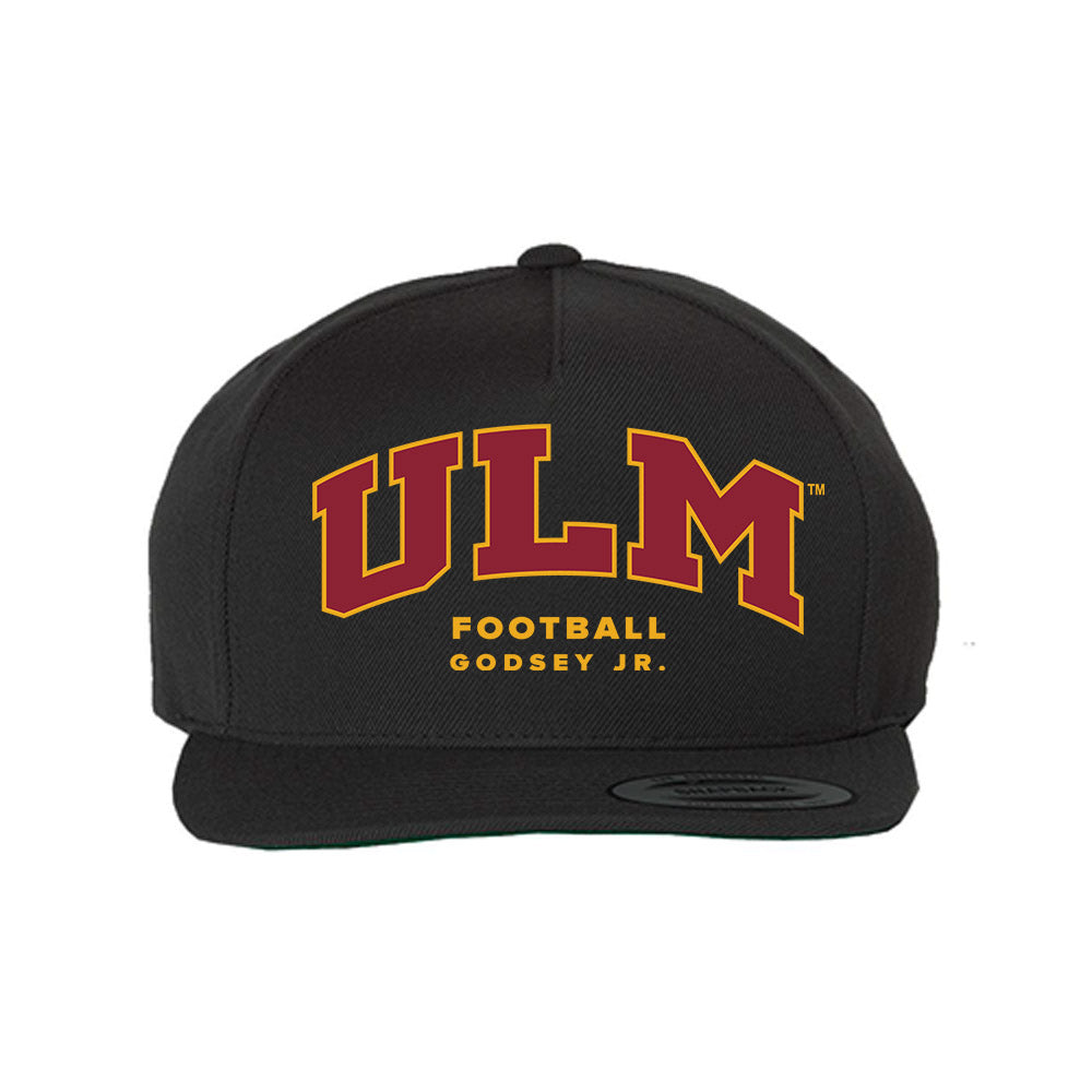 ULM - NCAA Football : David Godsey Jr. - Snapback Hat-0