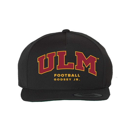 ULM - NCAA Football : David Godsey Jr. - Snapback Hat-0