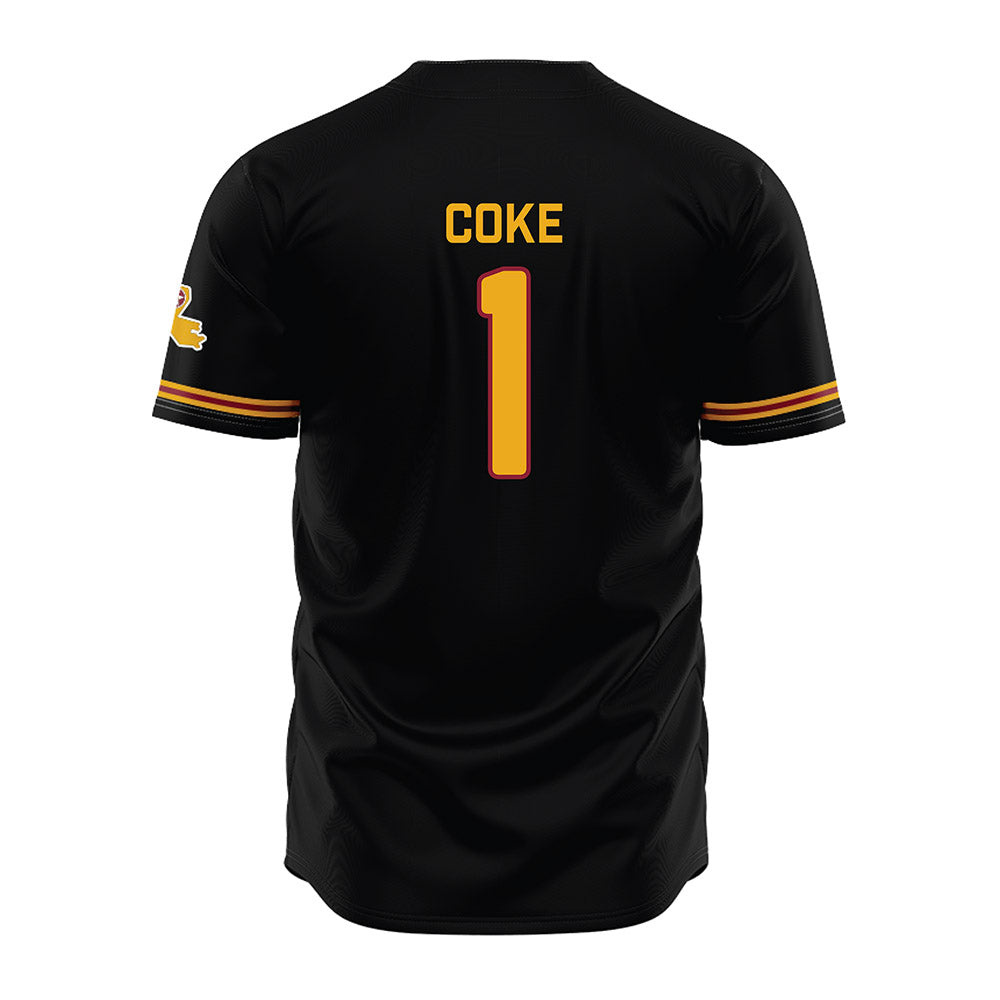 ULM - NCAA Baseball : Ben Coke - Black Jersey-1