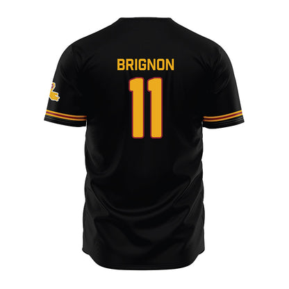 ULM - NCAA Baseball : Major Brignon - Black Jersey-1