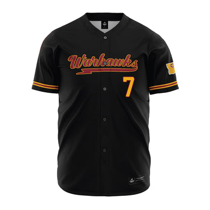 ULM - NCAA Baseball : Angelo Aleman - Black Jersey-0