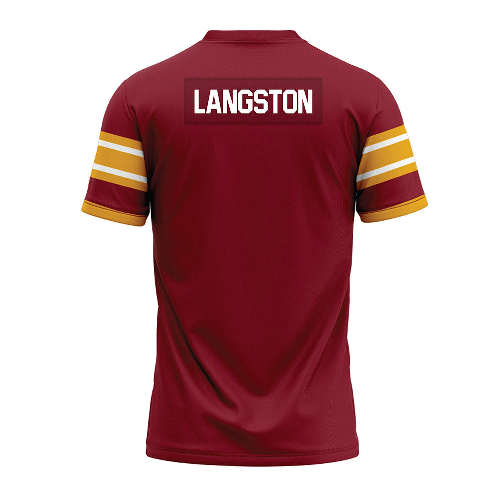 ULM - NCAA Football : Seidrion Langston - Maroon Premium Football Jersey-1