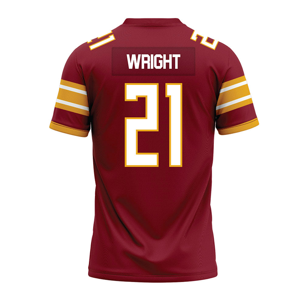 ULM - NCAA Football : Jaydon Wright - Maroon Premium Football Jersey-1