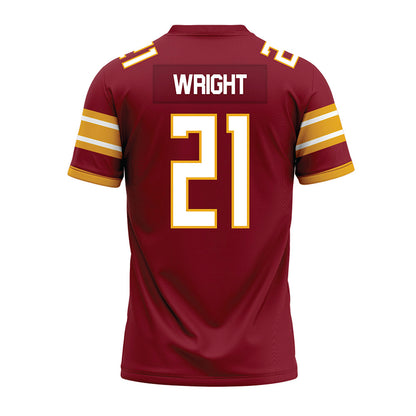 ULM - NCAA Football : Jaydon Wright - Maroon Premium Football Jersey-1