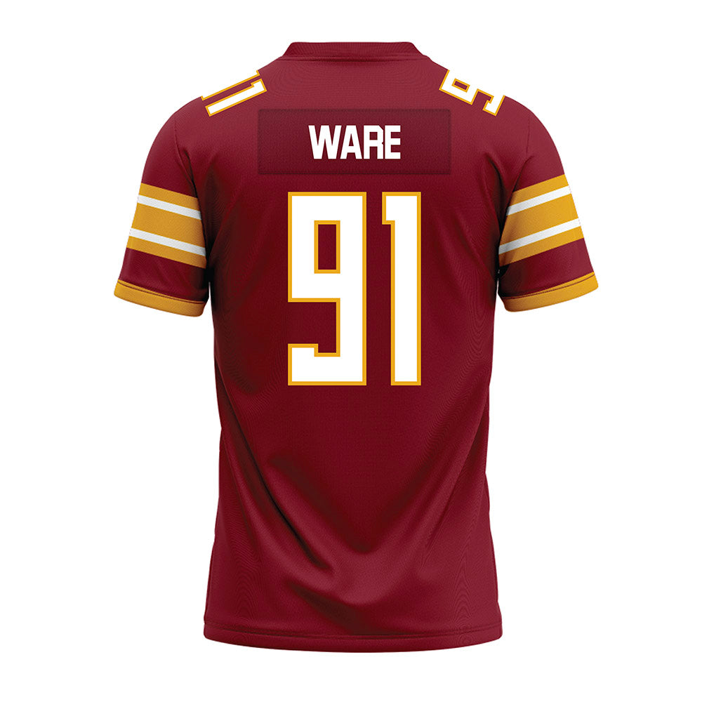 ULM - NCAA Football : Amarion Ware - Maroon Premium Football Jersey-1
