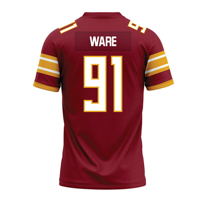 ULM - NCAA Football : Amarion Ware - Maroon Premium Football Jersey-1