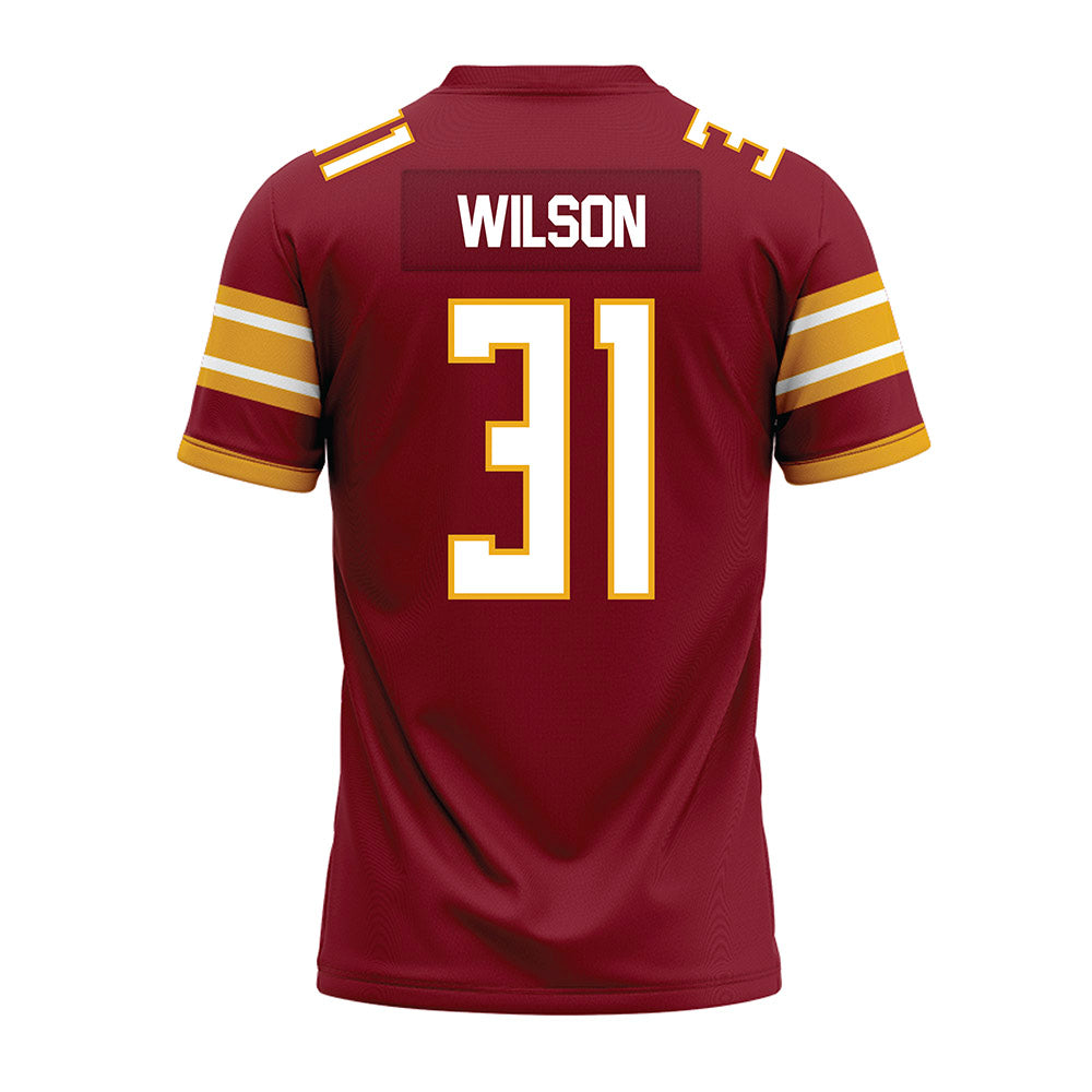 ULM - NCAA Football : Chandler Wilson - Maroon Premium Football Jersey-1