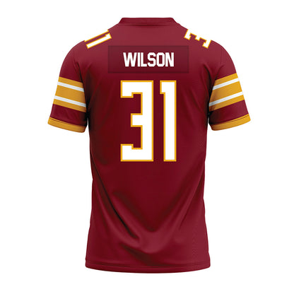 ULM - NCAA Football : Chandler Wilson - Maroon Premium Football Jersey-1