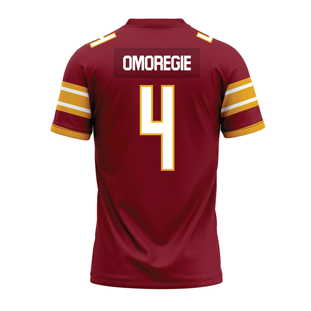 ULM - NCAA Football : Derek Omoregie - Maroon Premium Football Jersey-1