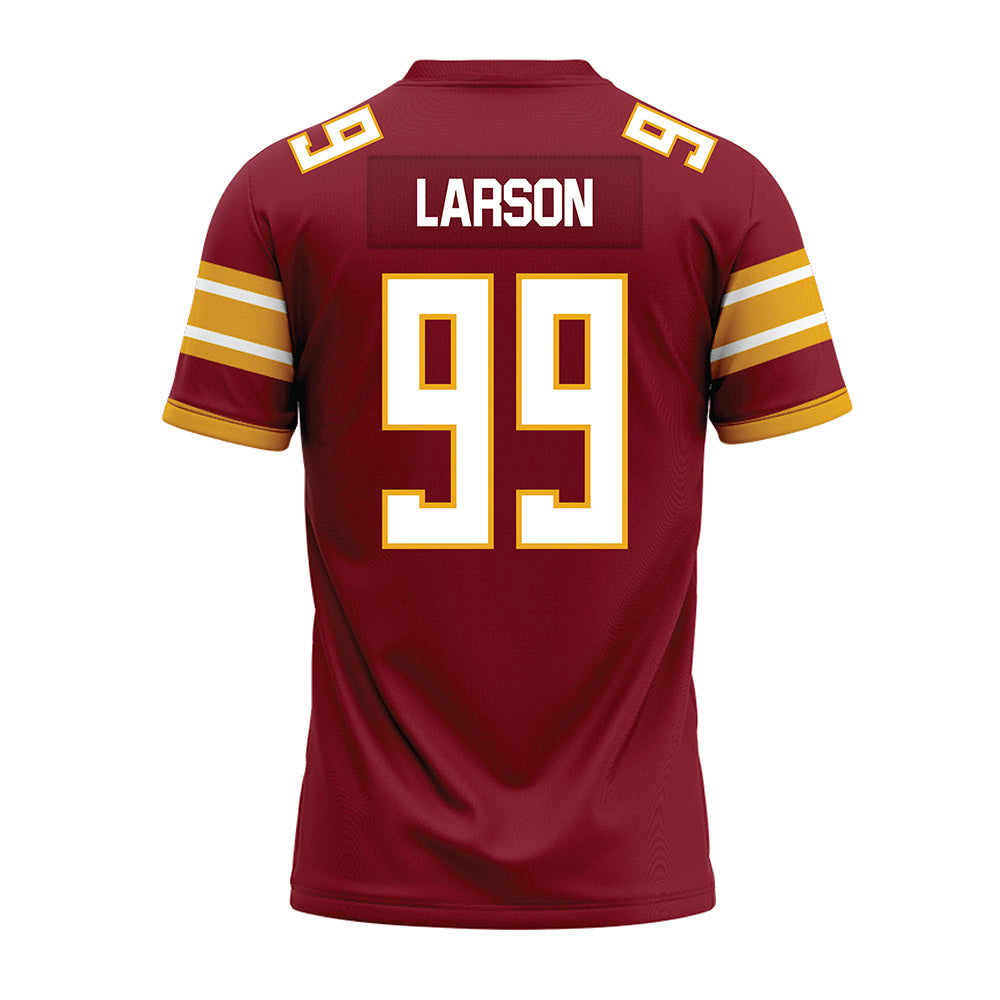 ULM - NCAA Football : Max Larson - Maroon Premium Football Jersey-1