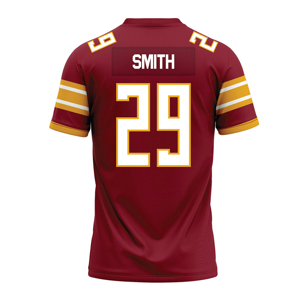 ULM - NCAA Football : James Smith - Maroon Premium Football Jersey-1