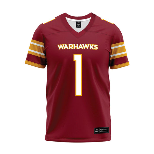 ULM - NCAA Football : Kevontay wells - Maroon Premium Football Jersey-0