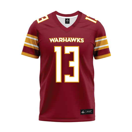 ULM - NCAA Football : David Godsey Jr. - Maroon Premium Football Jersey-0