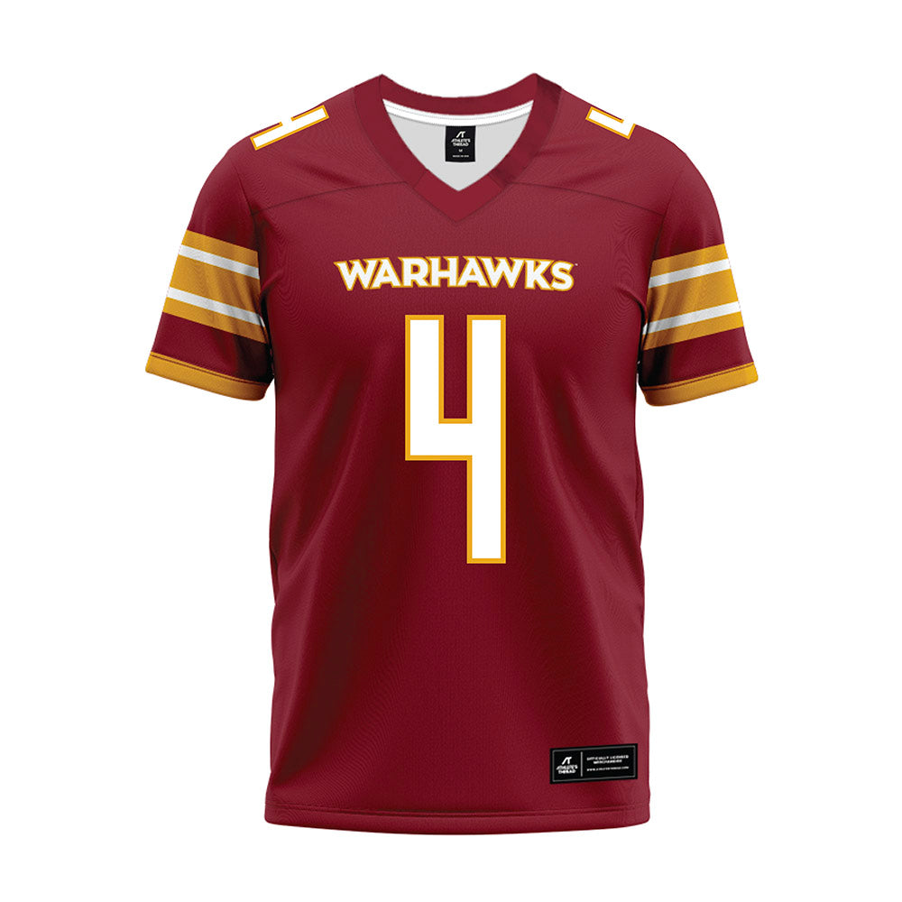 ULM - NCAA Football : Derek Omoregie - Maroon Premium Football Jersey-0