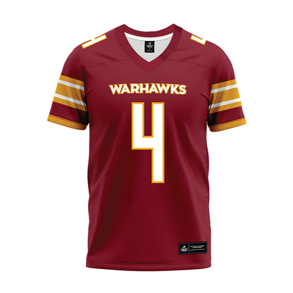 ULM - NCAA Football : Derek Omoregie - Maroon Premium Football Jersey-0