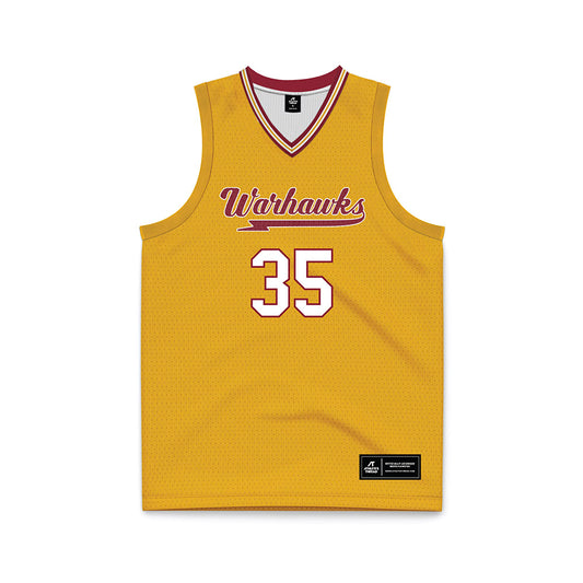 ULM - NCAA Women's Basketball : Aj Leake - Gold Basketball Jersey-0